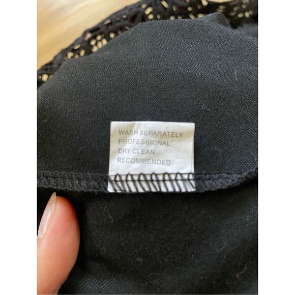 Skeleton Shaped Hollow Open Front Jacket Casual Long Sleeve L - Picture 6 of 7